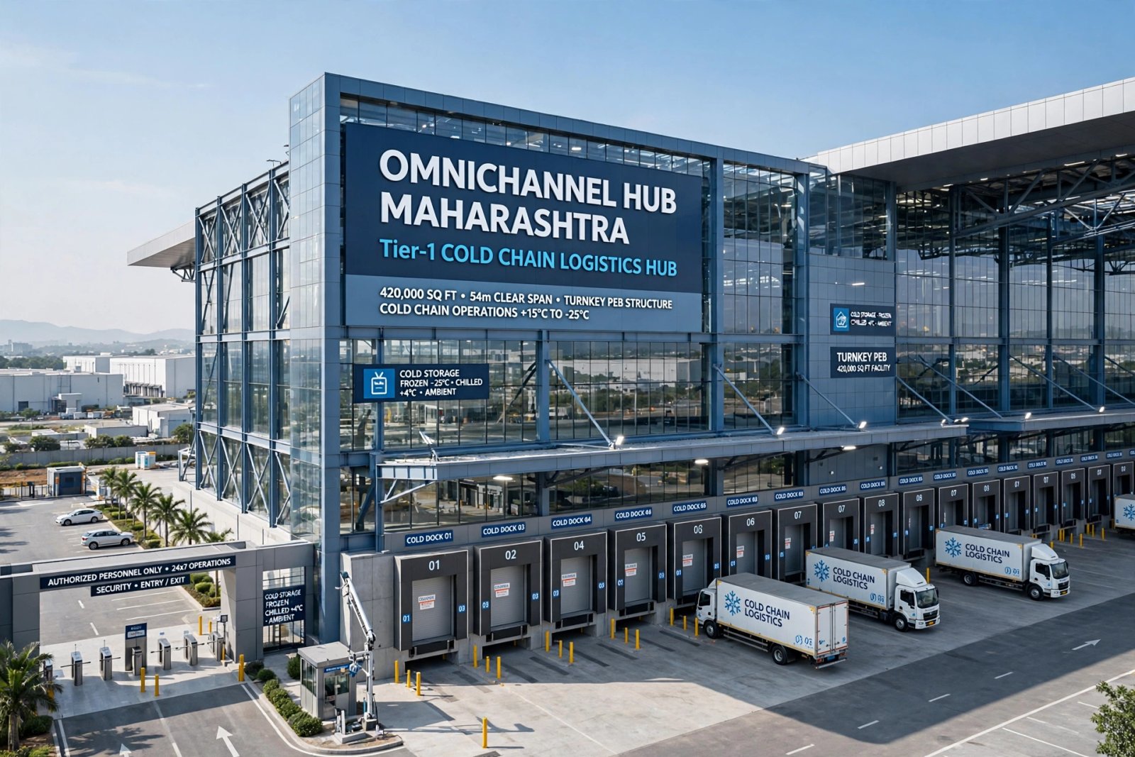 50,000 Sq.Ft Logistics Warehouse PEB Structure - Pune MIDC